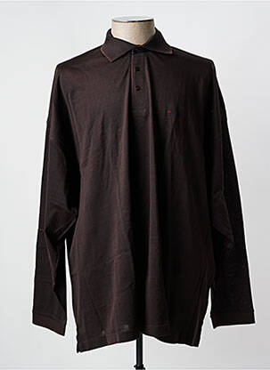 Polo manches longues manches longues marron GIRAMONDO homme