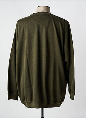 Pull col rond manches longues vert GIRAMONDO homme