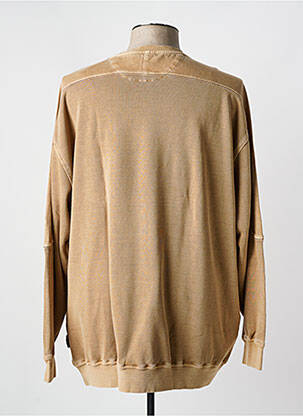 Pull col rond manches longues beige MONTE CARLO homme