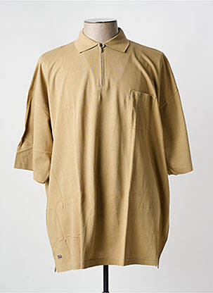 Polo coupe droite manches courtes beige GIRAMONDO homme