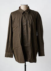 Chemise manches longues marron KING'S ROAD pour homme seconde vue