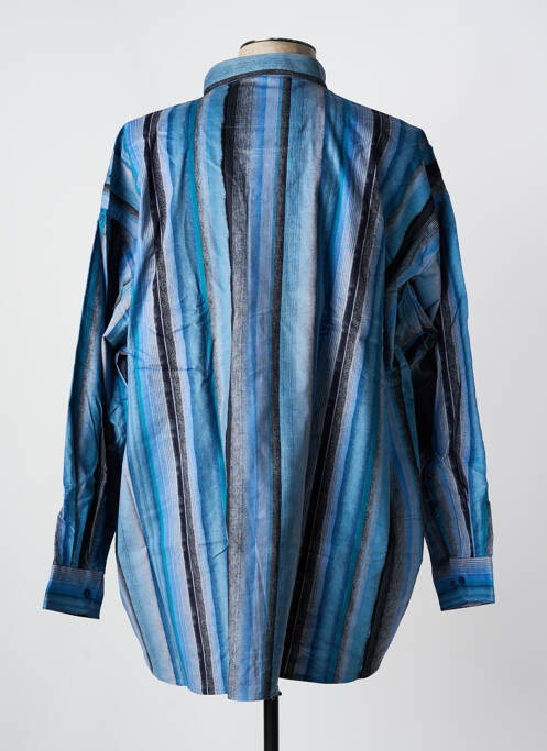 Chemise manches longues imprimé rayures bleu KING'S ROAD homme