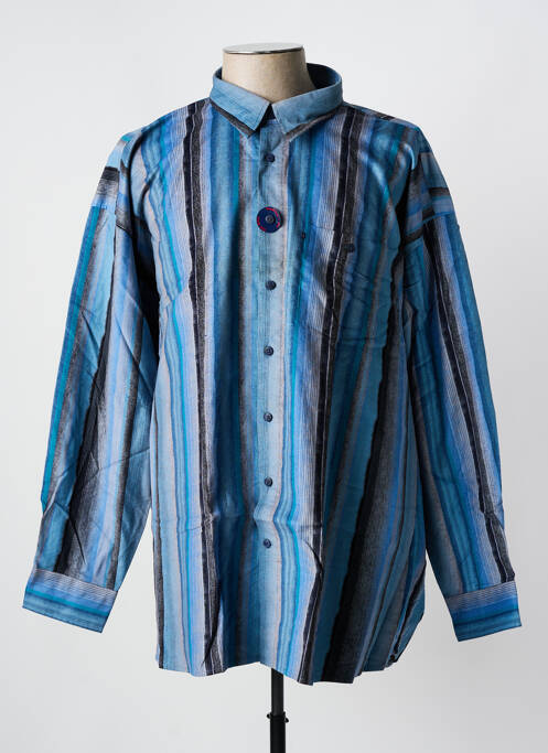 Chemise manches longues bleu KING'S ROAD pour homme