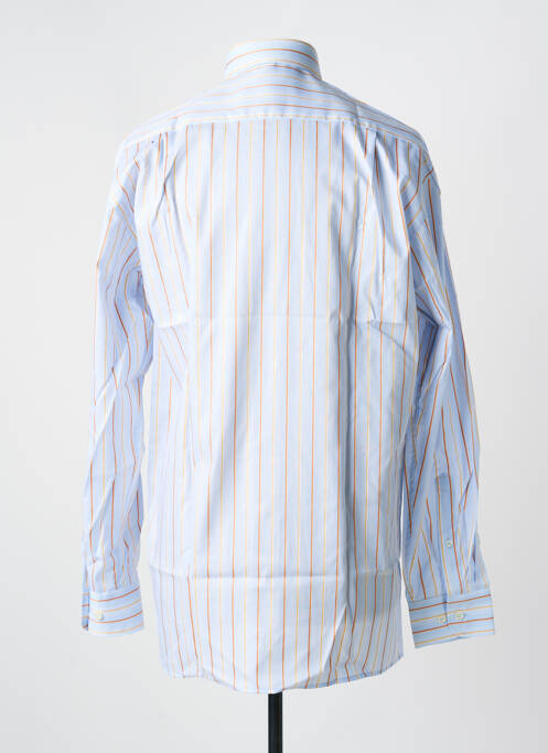 Chemise manches longues bleu SEIDEN STICKER pour homme