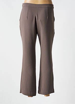 Pantalon 7/8 taille haute taille haute marron MALIPARMI femme