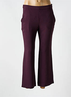 Pantalon 7/8 taille haute taille haute violet MALIPARMI femme