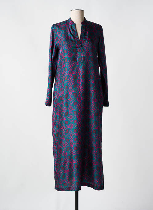 Robe longue manches longues manches longues bleu ROSSO 35 femme