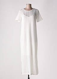 Robe longue manches courtes manches courtes blanc VILA femme