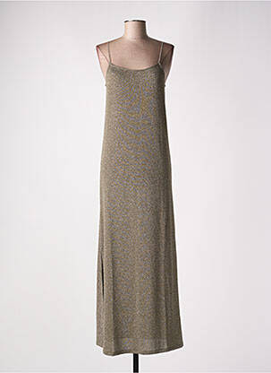 Robe longue coupe cintrée fines bretelles vert VILA femme