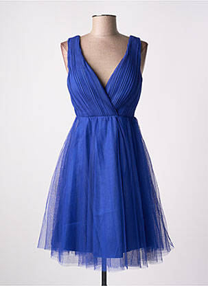 Robe mi-longue sans manche sans manche bleu PINK BOOM femme