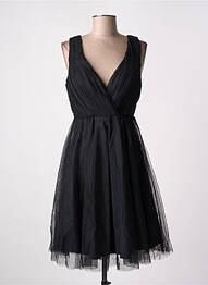 Robe mi-longue sans manche sans manche noir PINK BOOM femme