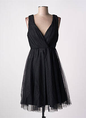 Robe mi-longue sans manche sans manche noir PINK BOOM femme