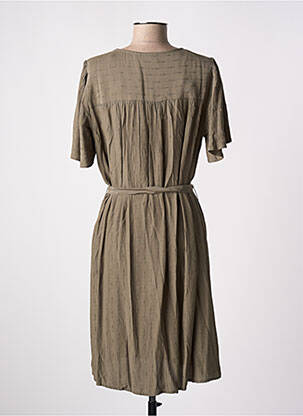 Robe mi-longue coupe fluide manches courtes vert VILA femme