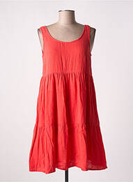 Robe courte sans manche sans manche rouge ICHI femme