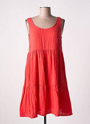Robe courte sans manche sans manche rouge ICHI femme