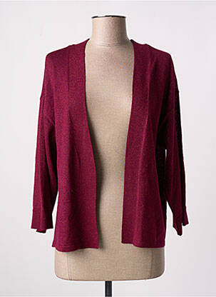 Gilet manches longues manches 3/4 rouge VILA femme