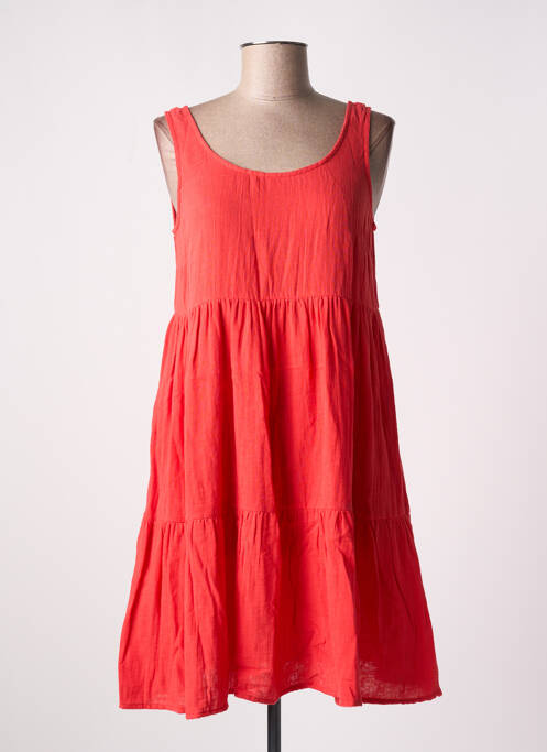 Robe courte sans manche sans manche rouge ICHI femme