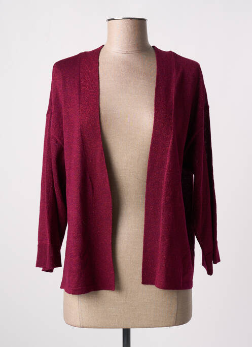 Gilet manches longues manches 3/4 rouge VILA femme