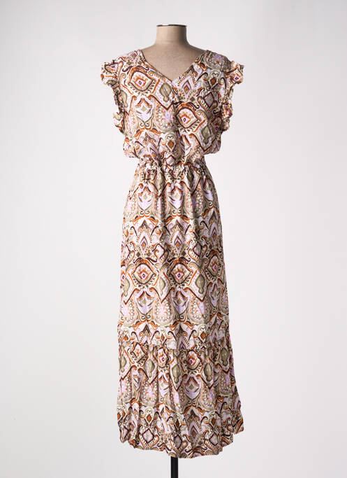 Robe longue orange B.YOUNG femme