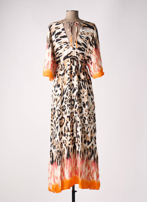 Robe longue orange SORBET pour femme