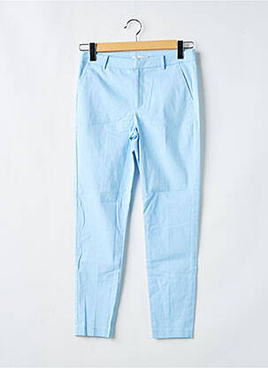 Pantalon slim tissage popeline taille normale bleu B.YOUNG femme