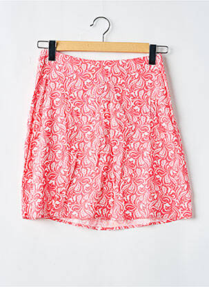 Jupe courte taille normale rouge ICHI femme