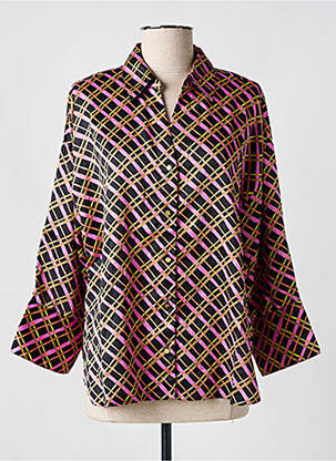 Chemisier coupe cintrée manches longues noir B.YOUNG femme