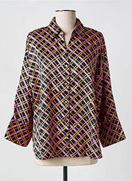 Chemisier coupe cintrée manches longues noir B.YOUNG femme