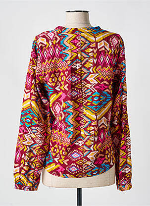 Blouse imprimé fantaisie manches longues rouge VILA femme