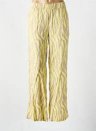 Pantalon large tissage crêpe taille normale jaune B.YOUNG femme