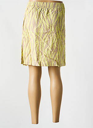 Jupe courte taille élastique jaune B.YOUNG femme