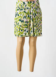 Jupe courte fermeture zippée au dos vert VILA femme