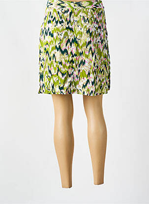 Jupe courte fermeture zippée au dos vert VILA femme