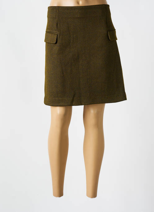Jupe courte vert ICHI pour femme