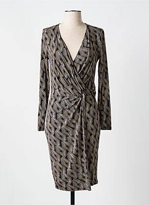 Robe mi-longue manches longues manches longues noir DESIRES femme