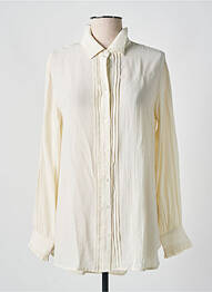 Chemisier tissage crêpe manches longues beige CREAM femme