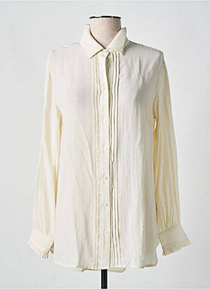 Chemisier tissage crêpe manches longues beige CREAM femme
