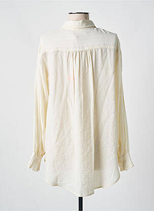 Chemisier tissage crêpe manches longues beige CREAM femme