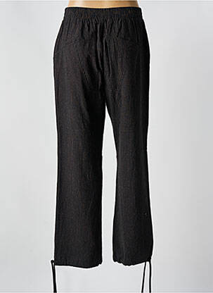 Pantalon droit tissage crêpe taille normale noir NÜ femme