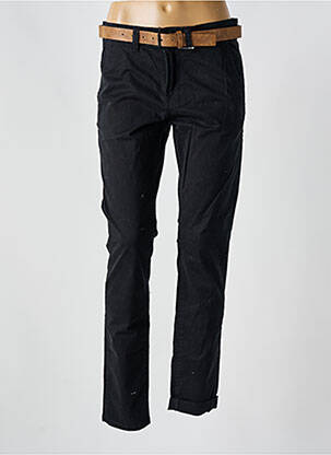 Pantalon chino tissage popeline taille normale noir TOM TAILOR femme