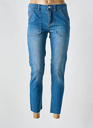 Jeans coupe droite taille haute taille haute bleu C'EST BEAU LA VIE femme