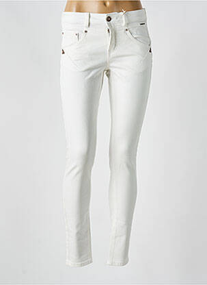 Jeans skinny stretch taille basse blanc CREAM femme