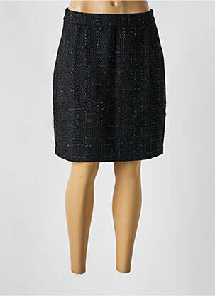 Jupe courte tissage tweed noir CREAM femme