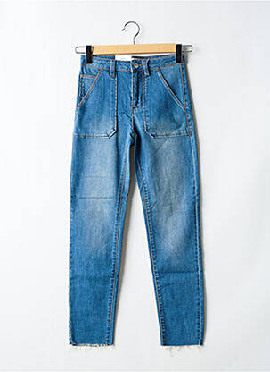 Jeans coupe droite taille haute taille haute bleu C'EST BEAU LA VIE femme