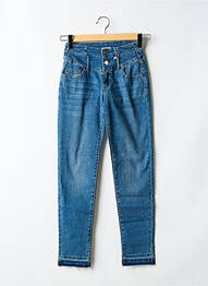 Jean coupe mom stretch taille haute bleu C'EST BEAU LA VIE femme