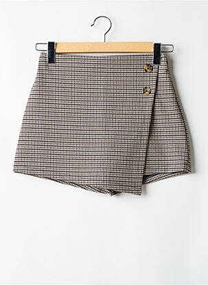 Jupe short taille élastique beige GARCIA femme