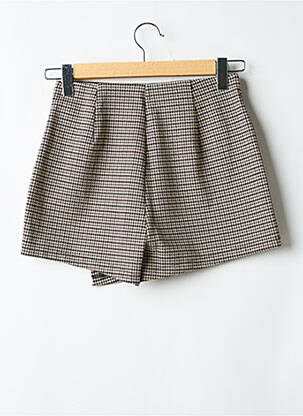 Jupe short taille élastique beige GARCIA femme