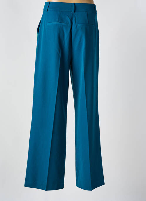 Pantalon large tissage crêpe taille haute bleu KAFFE femme