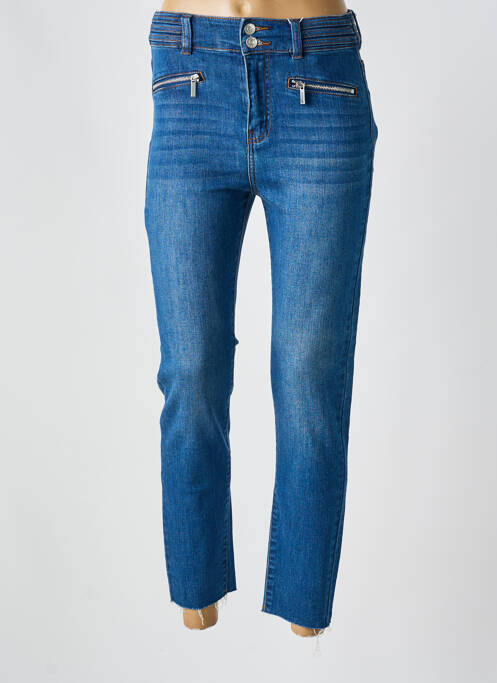 Jeans coupe droite bleu C'EST BEAU LA VIE pour femme