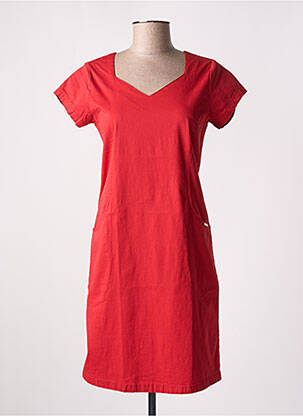 Robe courte manches courtes manches courtes rouge AGATHE & LOUISE femme